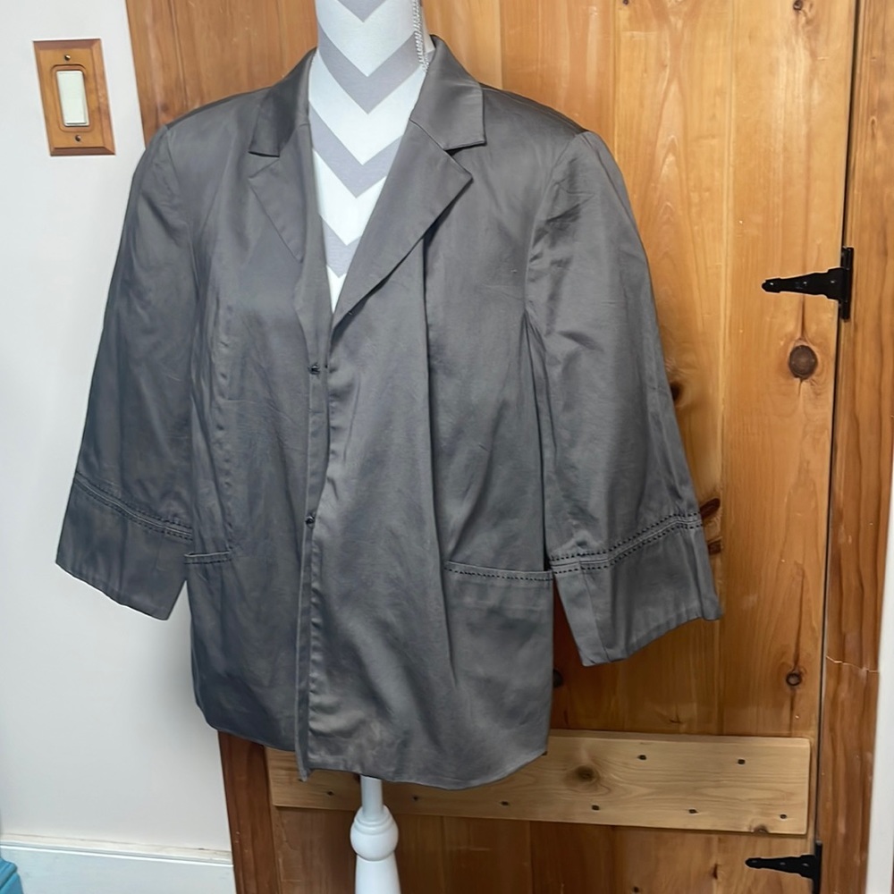 Cold water Creek 20 mouse grey jacket